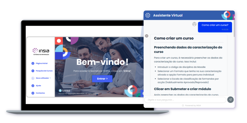 Chatbot Software de Gestão da Formação - Forinsia